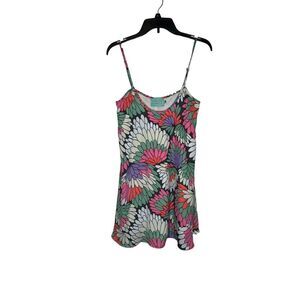 Judith March Women's Dress Floral Lined Swing Mini‎ Slip 60's Retro Style Medium